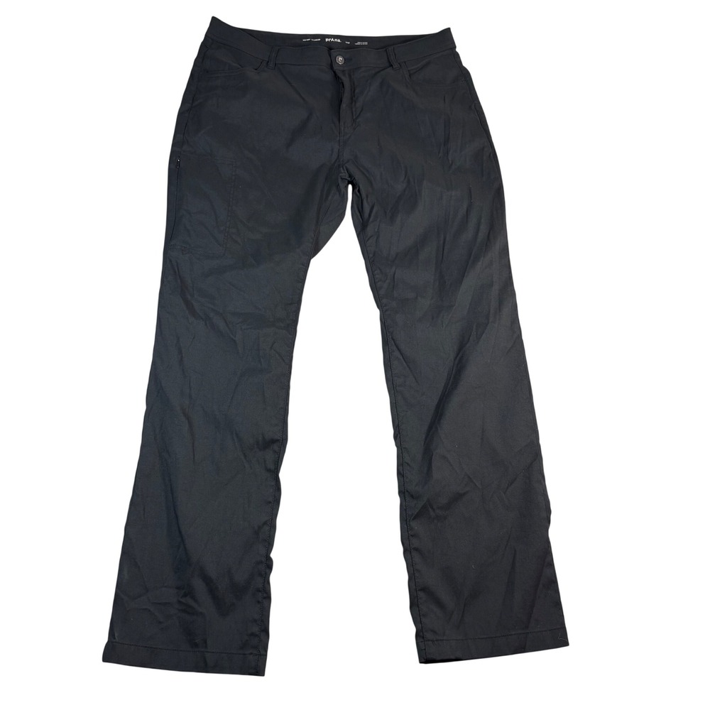 Prana Halle Straight Leg Hiking Pants Womens 16/32 Black ReZion Outdoor Stretch